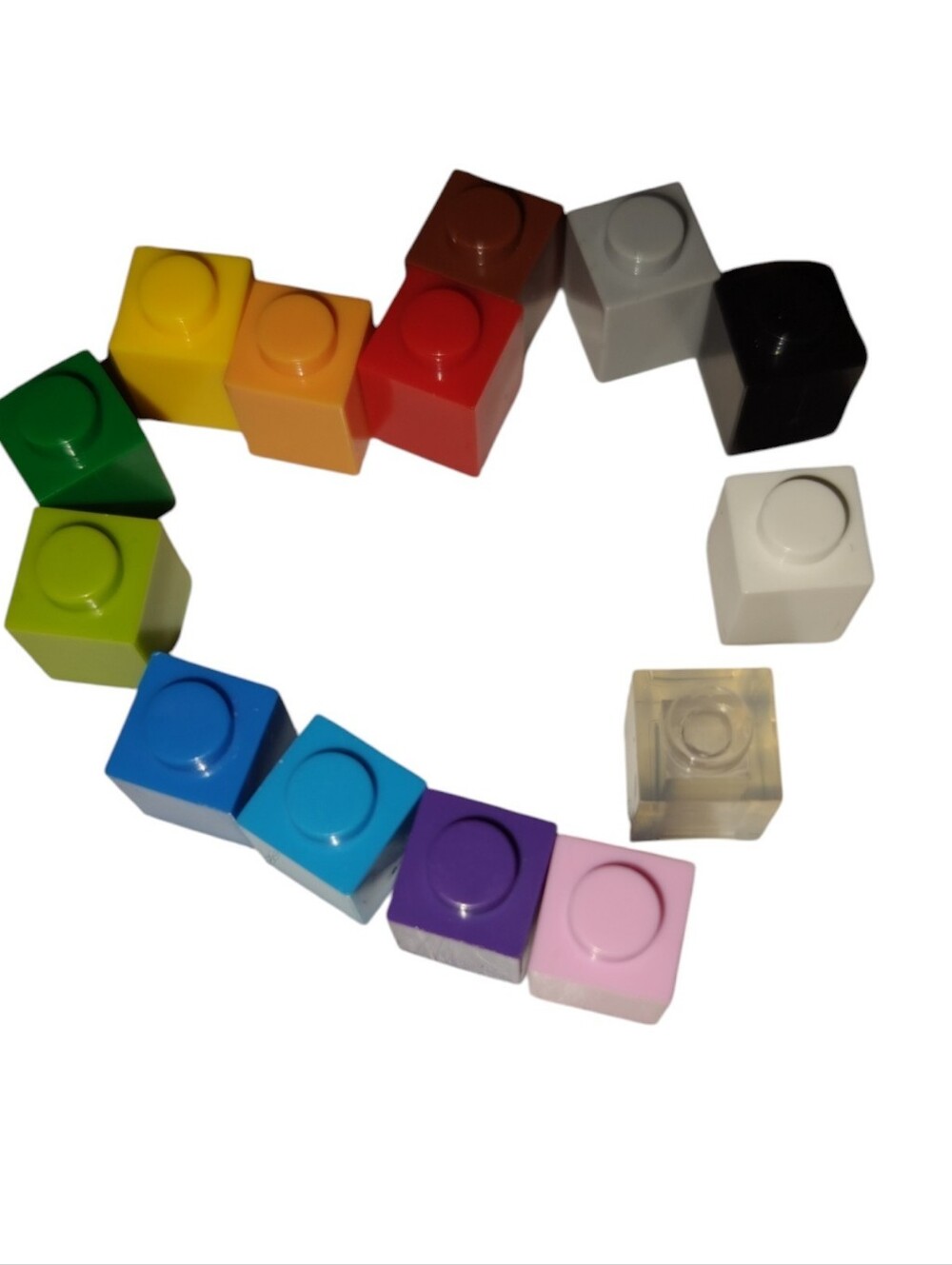 Lego Compatible 1x1 Small Bricks DIY Builds, Multicolor + Clear, 2 LB Bulk Loose - Picture 5 of 5